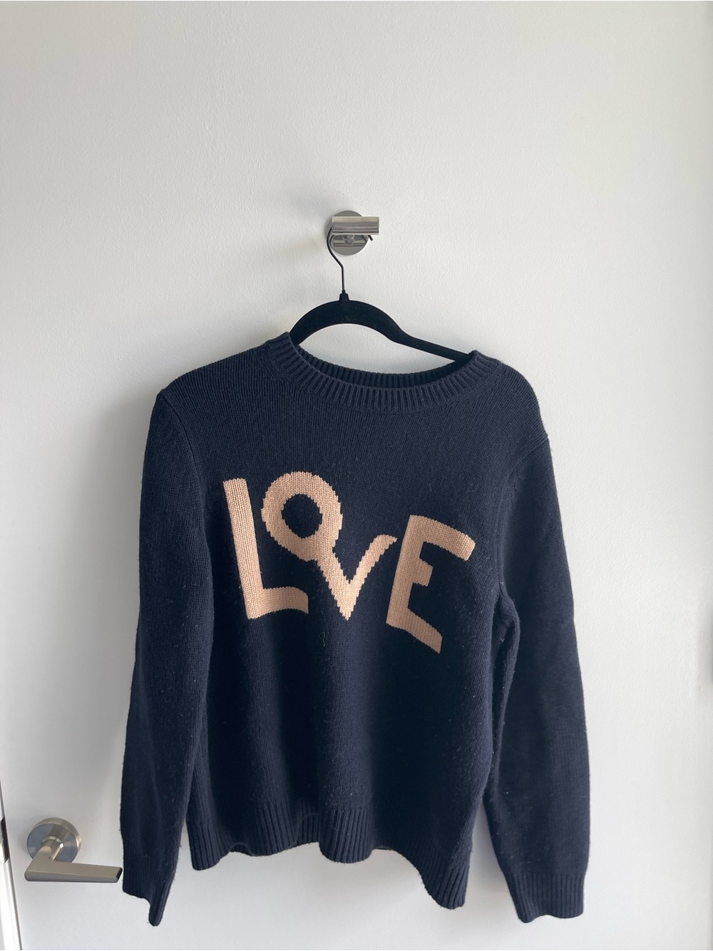 Chinti & Parker LOVE Crewneck Sweater - Neutral Lettering